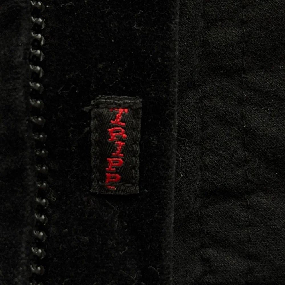 TRIPP NYC Black Velvet Corset with zipper and lace ties Size XS Vintage - Picture 10 of 11